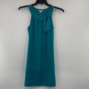 3For$20 H&M Teal Midi Dress with Collar Bow Detailing size: 4